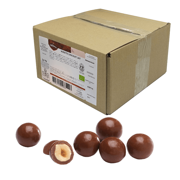 Belledonne -- Noisettes chocolat au lait bio - vrac 2 kg